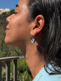 Pendientes cerámicos azul claro