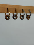 Pendientes cerámicos marrones