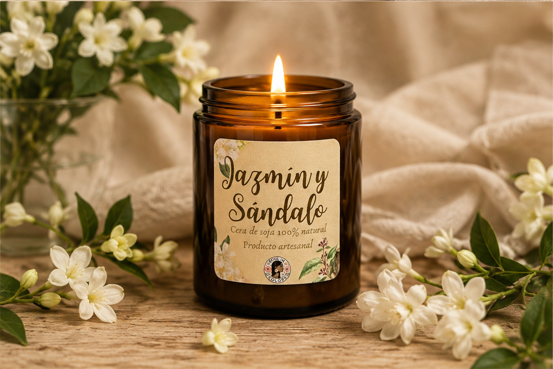 Vela de jazmín y sándalo
