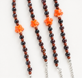 Pulsera naranja flor de cerámica