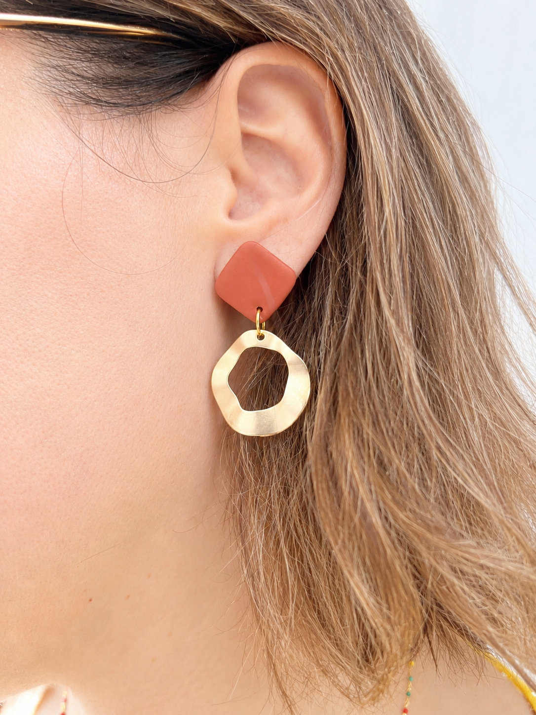 Pendientes Sandra terracota