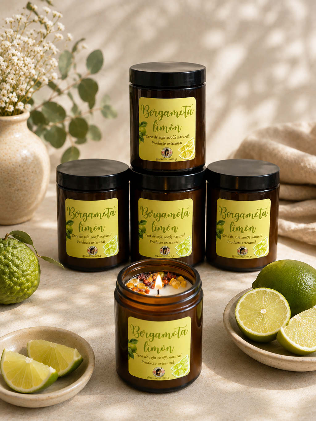 Vela bergamota limón