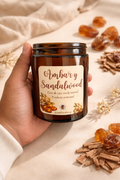 Vela ámbar y sandalwood
