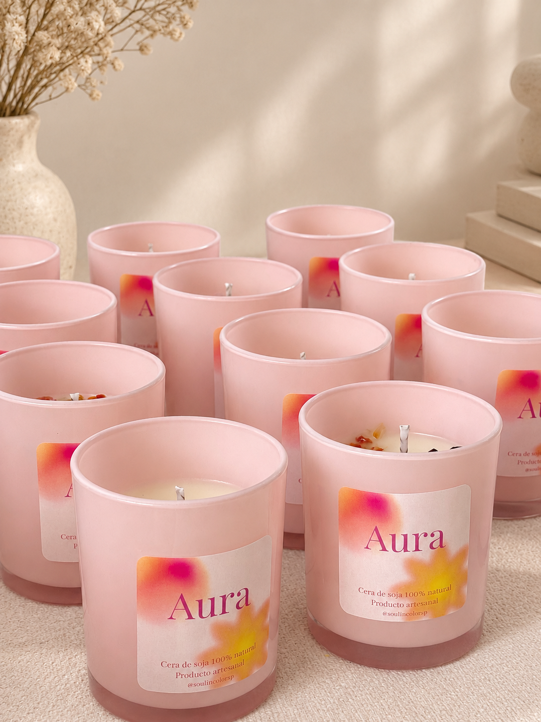 Vela premium pequeña aura