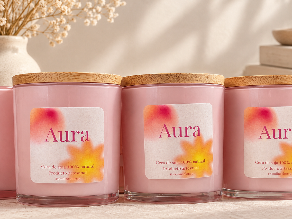Vela premium pequeña aura