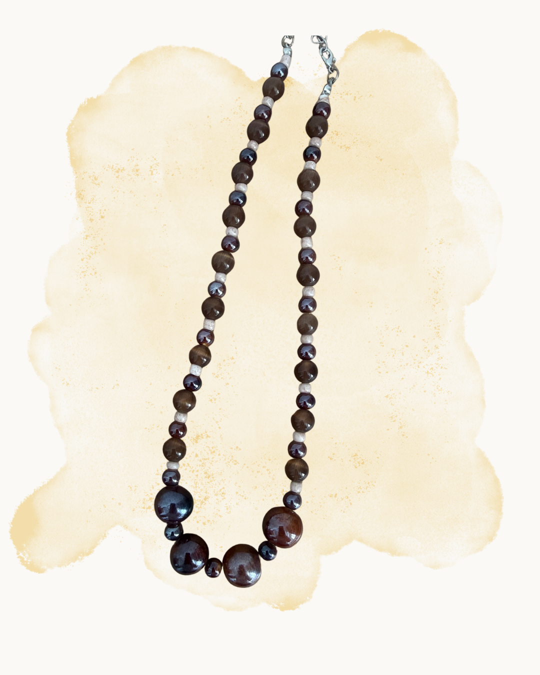 Collar marrón brillo
